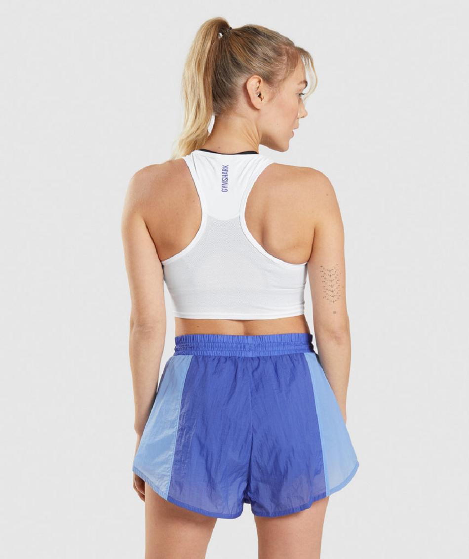 Podkoszulki Damskie Gymshark Pulse Crop Białe | PL 3054HAP